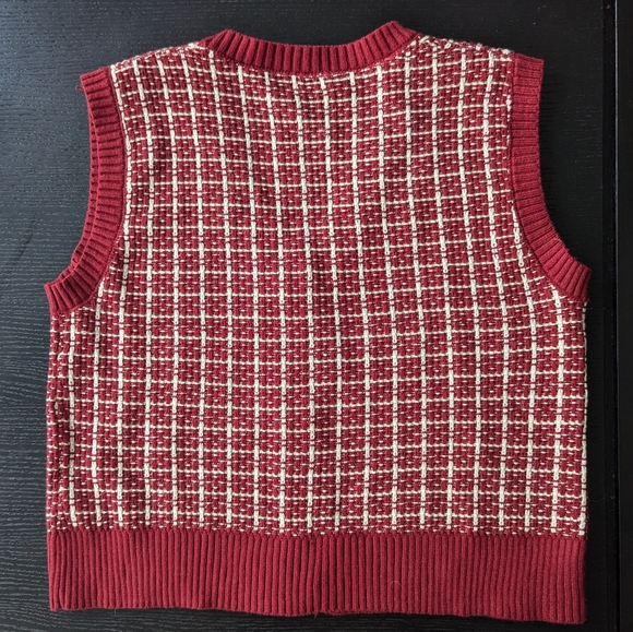 red checkered sweater vest - Picture 3 of 3